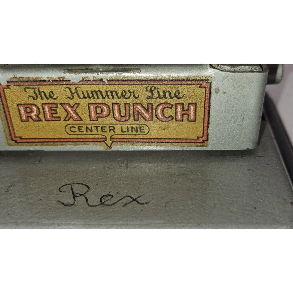 Vtg The Hummer Line Rex Punch #14 Wilson Jones 2 Hole Punch great condition